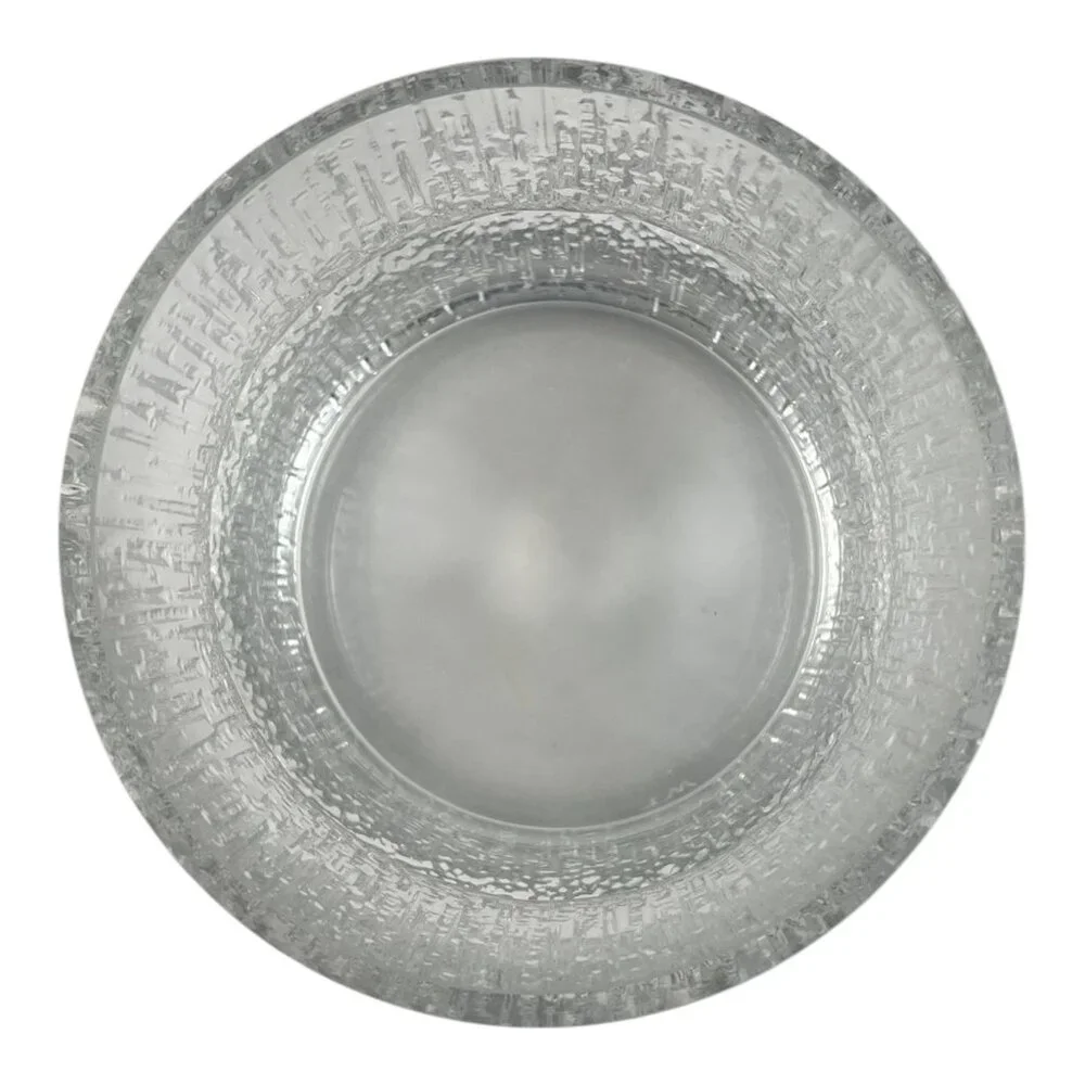 Vintage Iittala Niva Ice Bucket Signed TW Tapio Wirkkala Finland Art Glass MCM